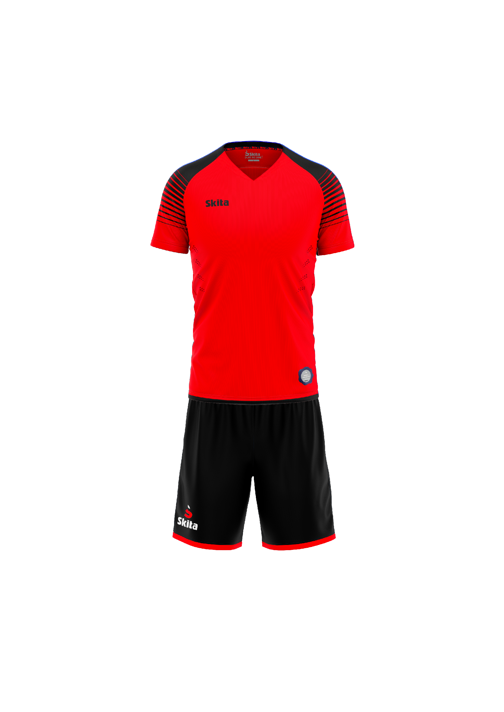 Maillot city rouge noir