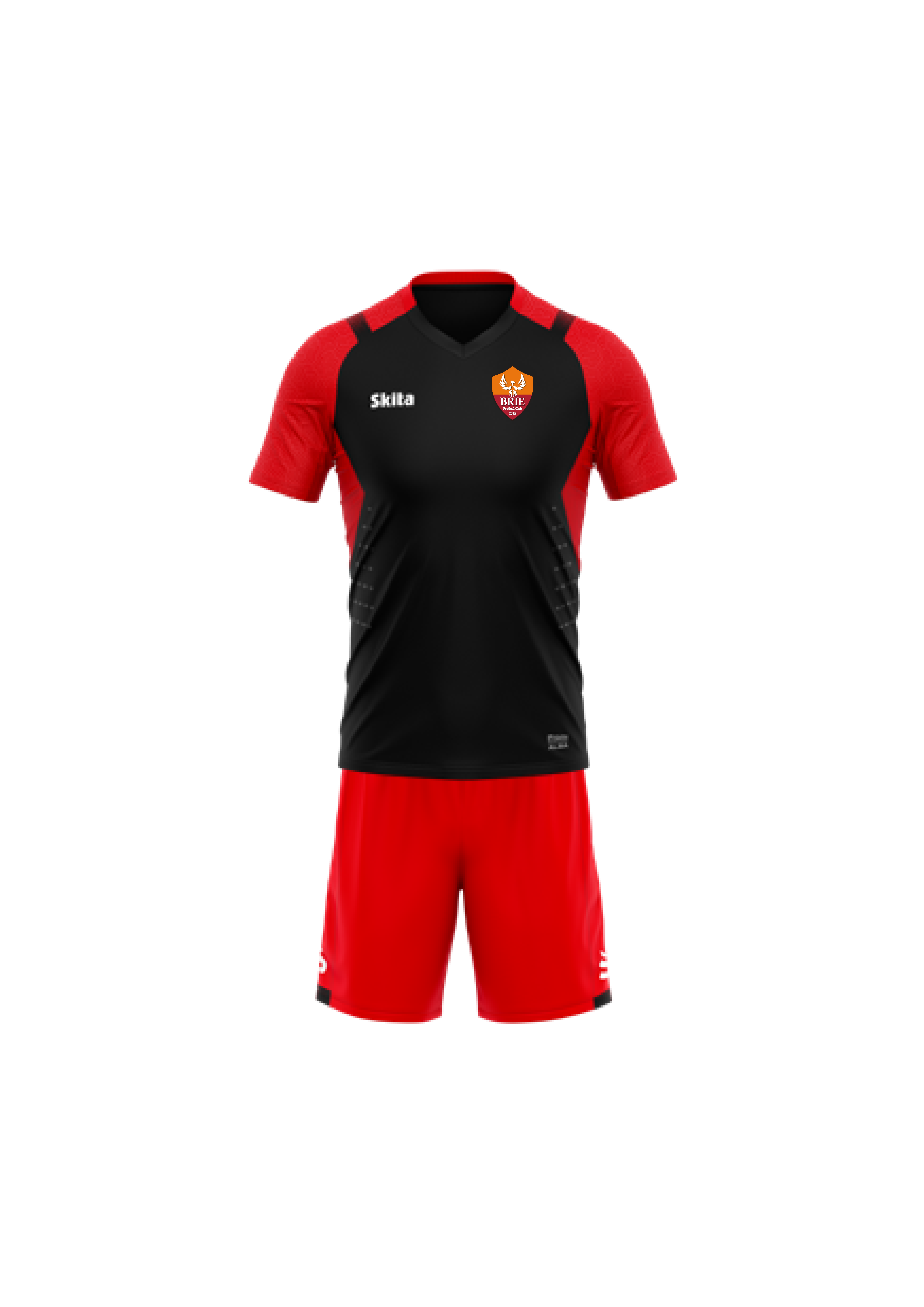 Maillot Short TAVIRA noir/rouge (BRIE FC)