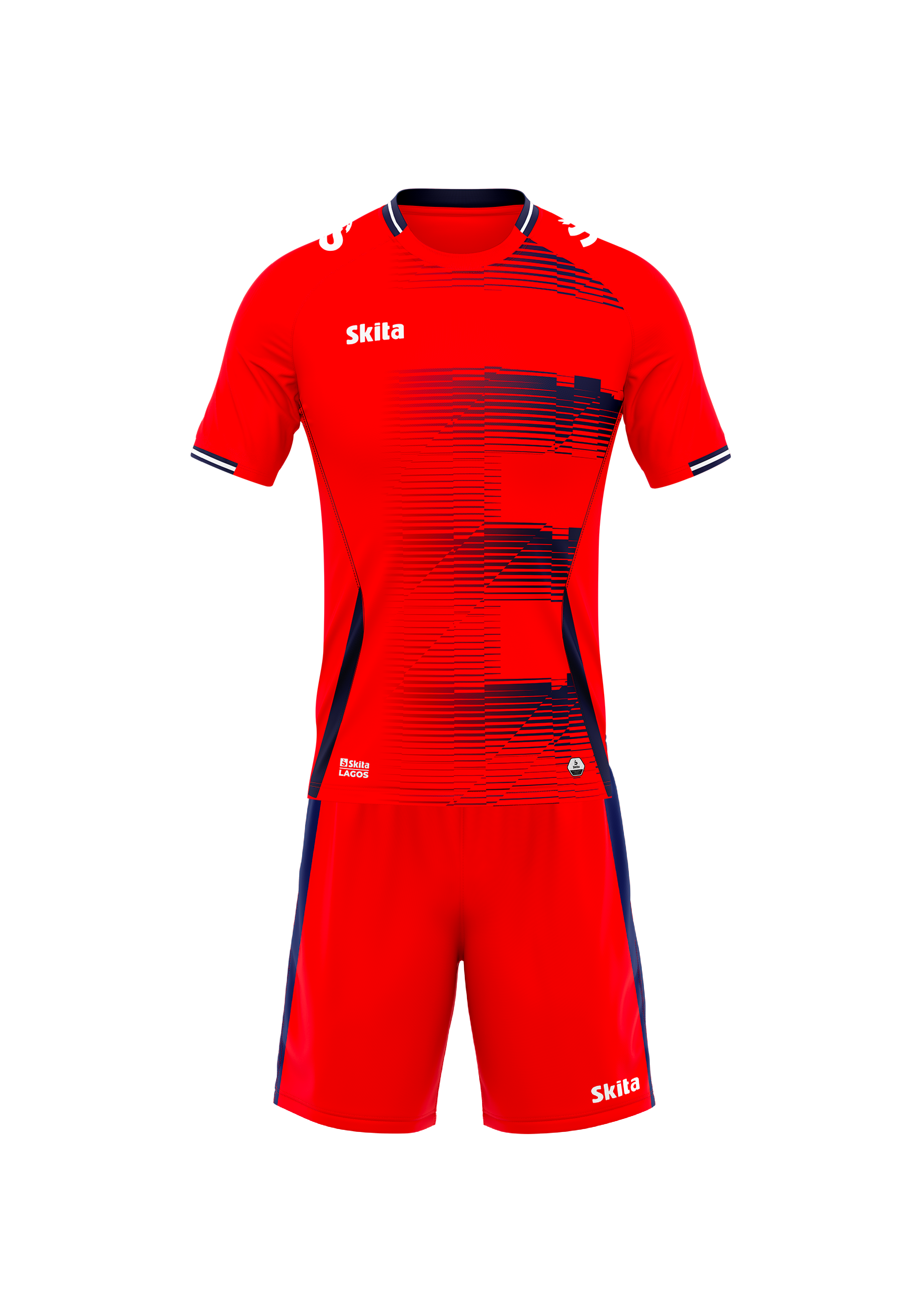 Maillot/short LAGOS (Rouge/Noir)