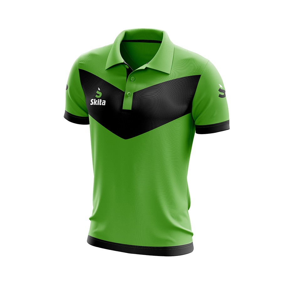 Polo PORTO (noir/vert fluo)