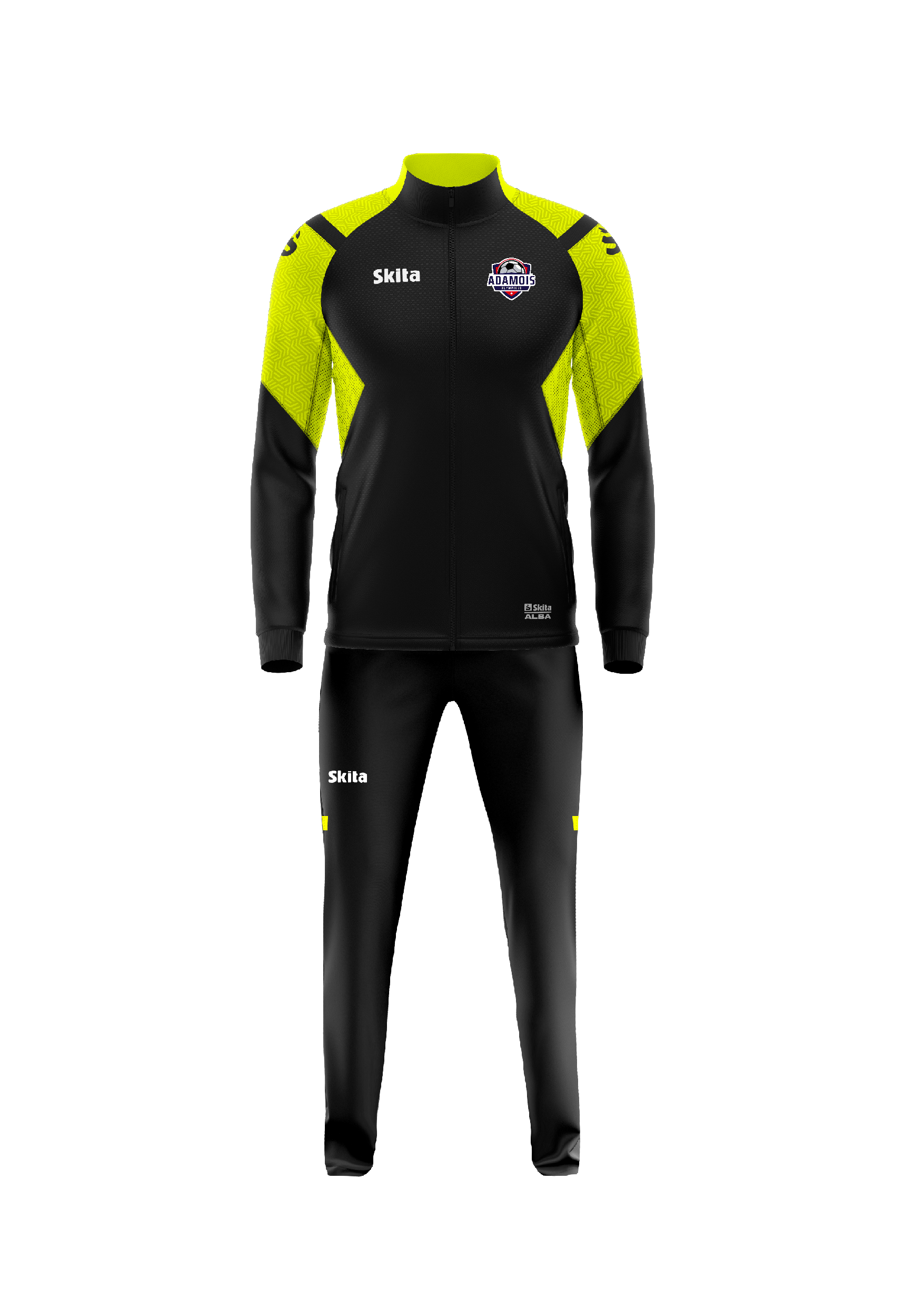 Survêtement ALBA bleu noir/jaune fluo (OLYMPIQUE ADAMOIS 95)