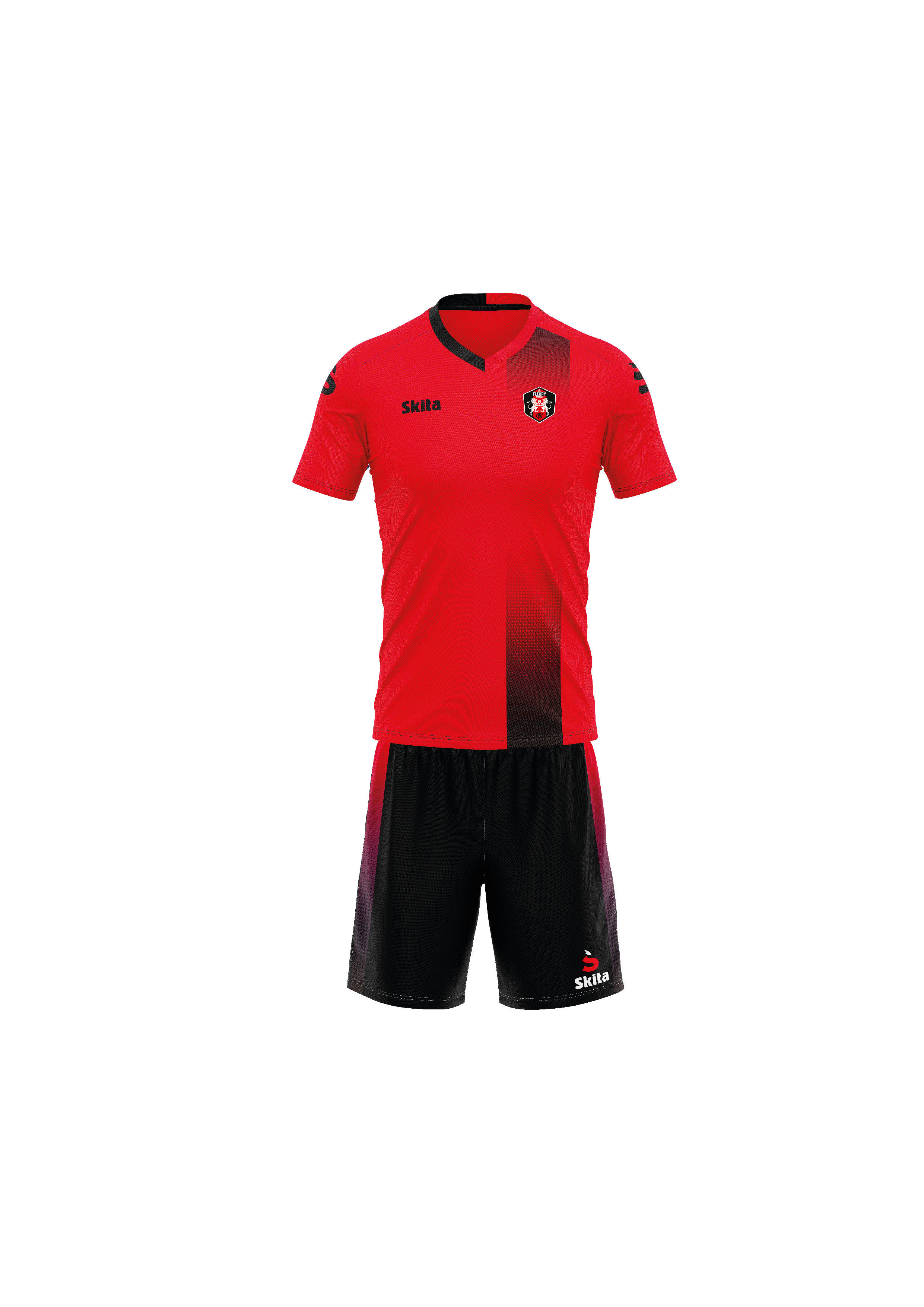 Maillot short Tavira rouge / noir (Fc Fleury 91)