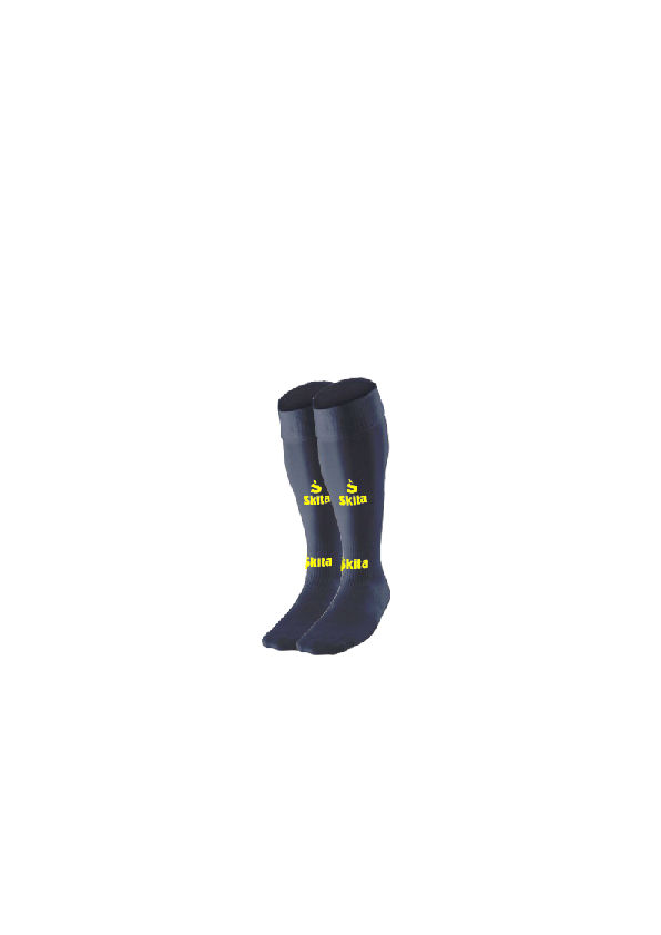 Chaussettes bleu nuit jaune(Football Club 3 Vallées)
